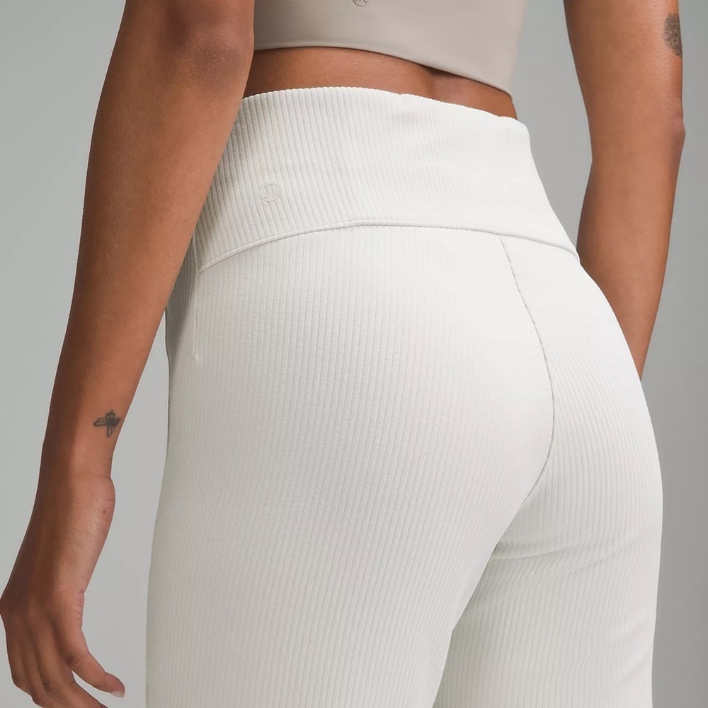 Lululemon - Ribbed Softstreme Flared Pant - Bone - Picture 3 of 13